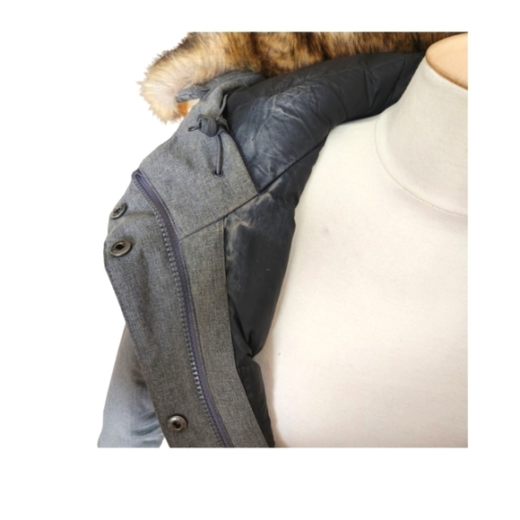 Eddie Bauer Down Filled Winter Puffer Jacket Faux Fur Hood - Picture 5 of 12